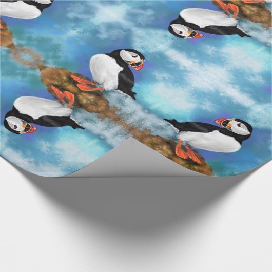 Schönes Papier zum Wrapping von Vögeln im Atlantik Geschenkpapier (Ecke)