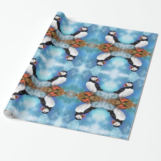 Schönes Papier zum Wrapping von Vögeln im Atlantik Geschenkpapier (Ungerollt)