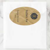 Schönes Papiertütensiegel Ovaler Aufkleber (Tasche)
