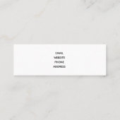 Schönes Paradies für tropische Strände Mini Visitenkarte (Rückseite)