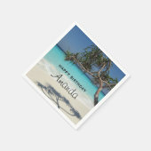 Schönes Paradies für tropische Strände zum Geburts Serviette (Ecke)