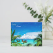 Schönes Paradies mit Schiffen Postkarte (Stehend Vorderseite)