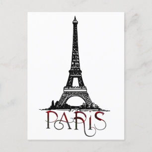 Schönes Paris, Eiffel Tower Vintage Grunge Postkarte
