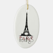 Schönes Paris, Eiffelturm Weihnachten Keramik Ornament (Rechts)