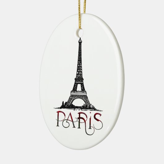 Schönes Paris, Eiffelturm Weihnachten Keramik Ornament (Links)