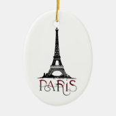Schönes Paris, Eiffelturm Weihnachten Keramik Ornament (Vorne)