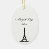 Schönes Paris, Eiffelturm Weihnachten Keramik Ornament (Hinten)