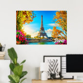 Schönes Paris, Frankreich | Eiffel Tower Poster (Heimbüro)