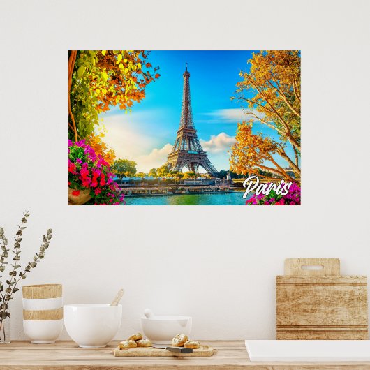 Schönes Paris, Frankreich | Eiffel Tower Poster (Küche)