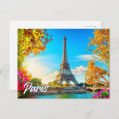 Schönes Paris, Frankreich | Eiffel Tower Postkarte (Vorne/Hinten)