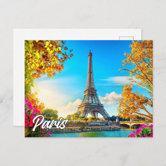 Schönes Paris, Frankreich | Eiffel Tower Postkarte (Vorne/Hinten)