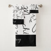 Schönes Paris in Schwarz und Weiß Badhandtuch Set (Insitu)