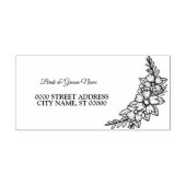 Schönes Party Blumenrahmen Elegante Adresse Permastempel (Design)
