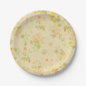 Schönes Pastel Floral Design Pappteller (Vorderseite)