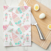 Schönes Pastel Nautical Fish Wasserfarben Muster | Geschirrtuch (Viertel Falte)