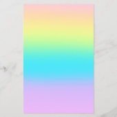 Schönes Pastel Rainbow Gradient Wedding Program (Rückseite)