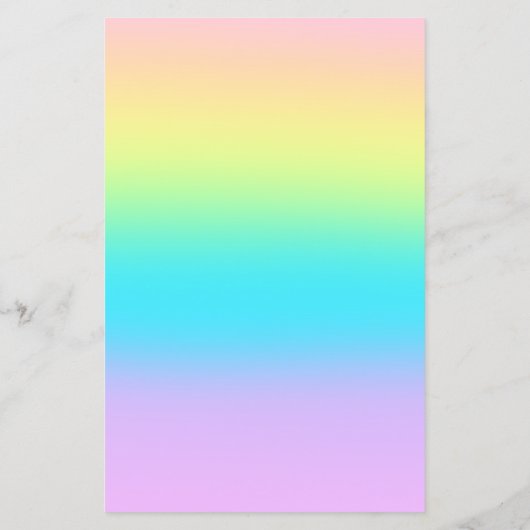 Schönes Pastel Rainbow Gradient Wedding Program (Rückseite)