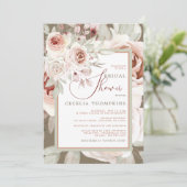 Schönes Pastel Rose Brautparty Einladung (Stehend Vorderseite)