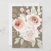 Schönes Pastel Rose Brautparty Einladung (Rückseite)