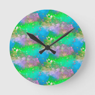 Schönes Pastell-Muster Runde Wanduhr