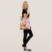 Schönes pastellfarbenes Blumenmuster Tasche (Am Model)