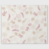 Schönes pastellfarbenes Blumenrosa niedlich 21. Ge Geschenkpapier (Flach)