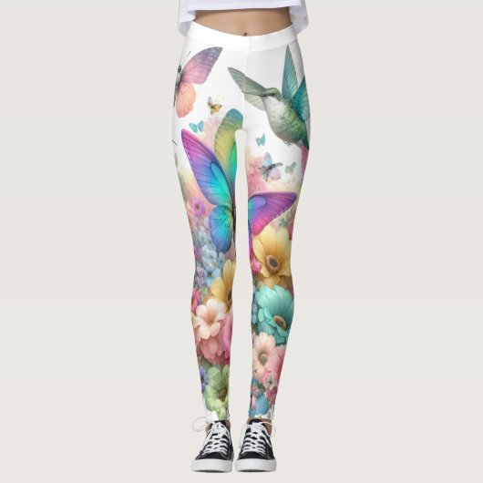 Schönes pastellfarbenes Design - Natur inspiriert Leggings (Vorderseite)