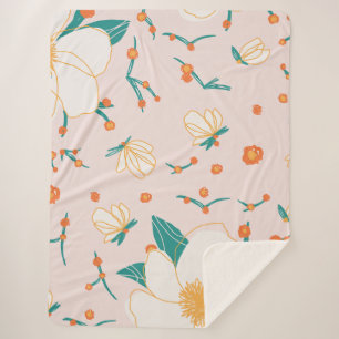 Schönes pastellfarbenes Wildblume elegantes, niedl Sherpadecke