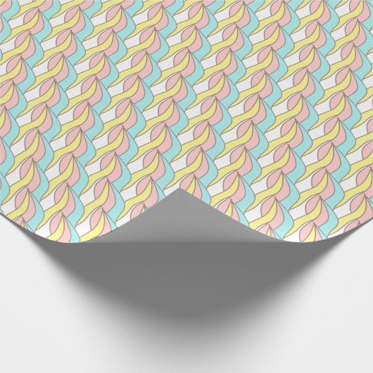 Schönes Pastellfarbenmuster Geschenkpapier (Ecke)