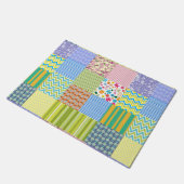 Schönes Patchwork-Design Fußmatte (Schrägansicht)