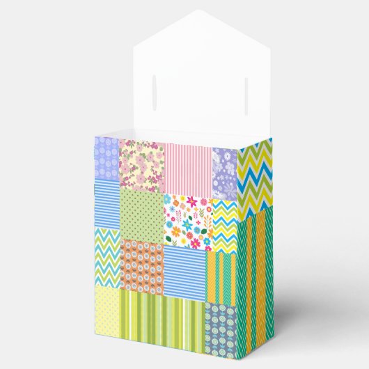 Schönes Patchwork-Design Geschenkschachtel (Geöffnet)