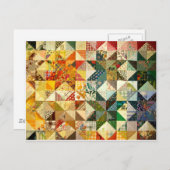 Schönes Patchwork Postkarte (Vorne/Hinten)