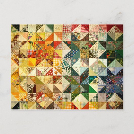 Schönes Patchwork Postkarte (Vorderseite)