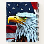 Schönes Patriotic American Eagle Flag Notebook Notizblock (Rückseite)