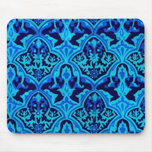 SCHÖNES PATTERIUM - Blau & Schwarz Mousepad (Vorne)