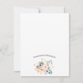 Schönes Peach Begonia Greenery Brautparty Einladung (Rückseite)