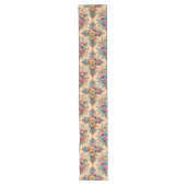 Schönes Peach-Blume-Muster Großer Tischläufer (Vorderseite)