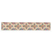 Schönes Peach-Blume-Muster Großer Tischläufer (Horizontal)