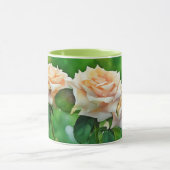 Schönes Peach Orange Rose Art Tasse Cup (Zentrum)
