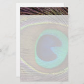 Schönes Peacock Feather Briefpapier (Vorne/Hinten)