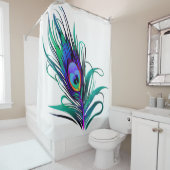 Schönes Peacock Feather Duschvorhang (Beispiel)