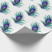 Schönes Peacock Feather Geschenkpapier (Ecke)
