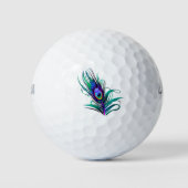 Schönes Peacock Feather Golfball (Vorderseite)