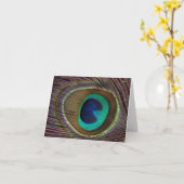 Schönes Peacock Feather Karte (Gelbe Blume)