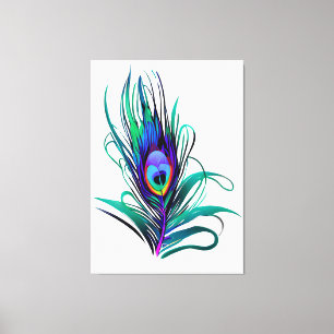 Schönes Peacock Feather Leinwanddruck