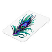 Schönes Peacock Feather Magnet (Linke Seite)