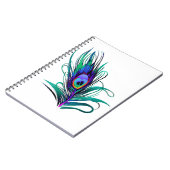 Schönes Peacock Feather Notizblock (Linke Seite)