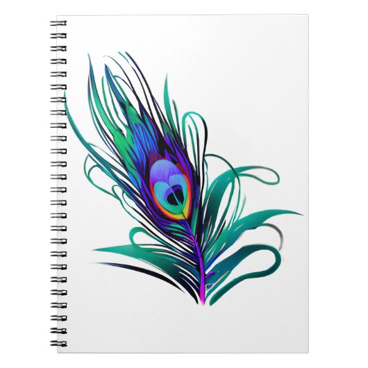 Schönes Peacock Feather Notizblock (Vorderseite)