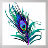 Schönes Peacock Feather Poster (Vorne)
