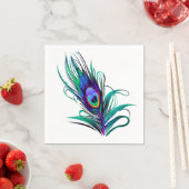 Schönes Peacock Feather Serviette (Beispiel)